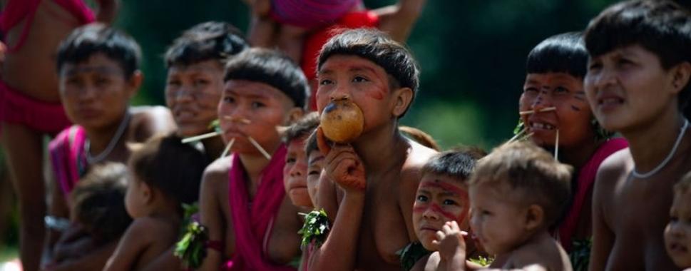 Grupo de indigenas Yanomamis